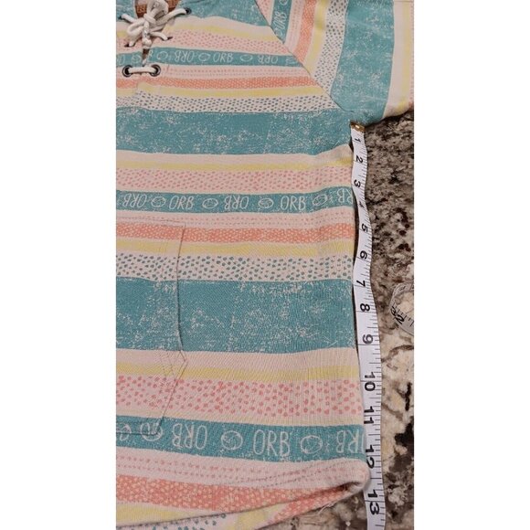 ORB Large Women's Hoodie Striped Pullover Hooded Sweater Excellent Condition - Picture 11 of 11